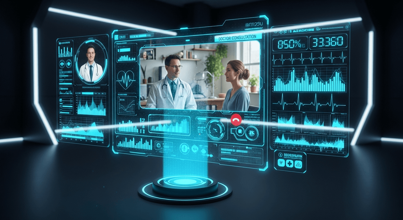 Interface de telemedicina futurista